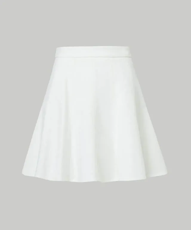 Anell Golf Cotton Flared Skirt - Ivory