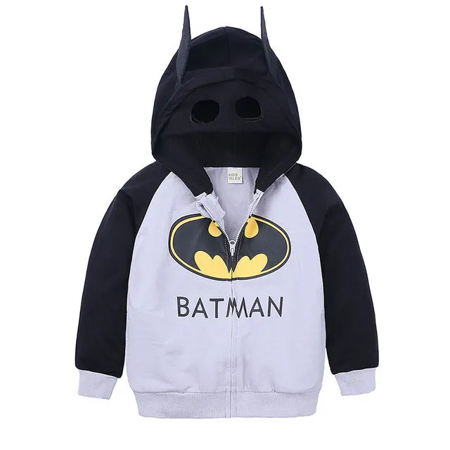 Boys Hoodies Batman Spiderman Captain America Superman  Jacket