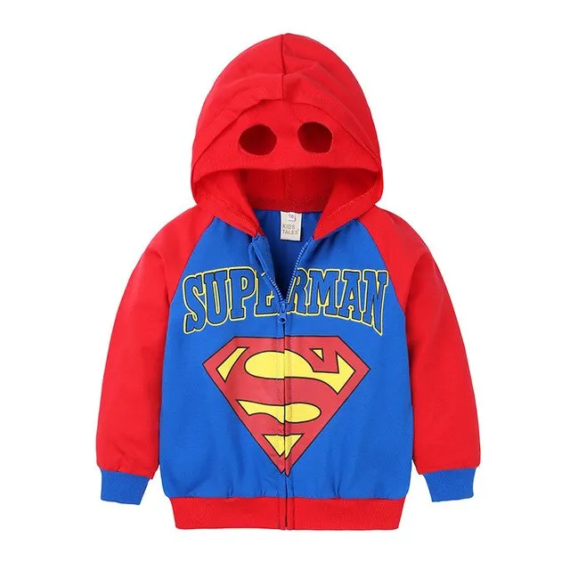 Boys Hoodies Batman Spiderman Captain America Superman  Jacket