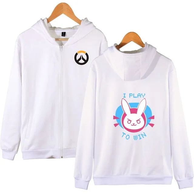 New Overwatches Thin Sweatshirt OW DV.a long Sleeve Hooded jacket Sweatshirt Dva Cosplay Halloween Costume Autumn Couple clothes