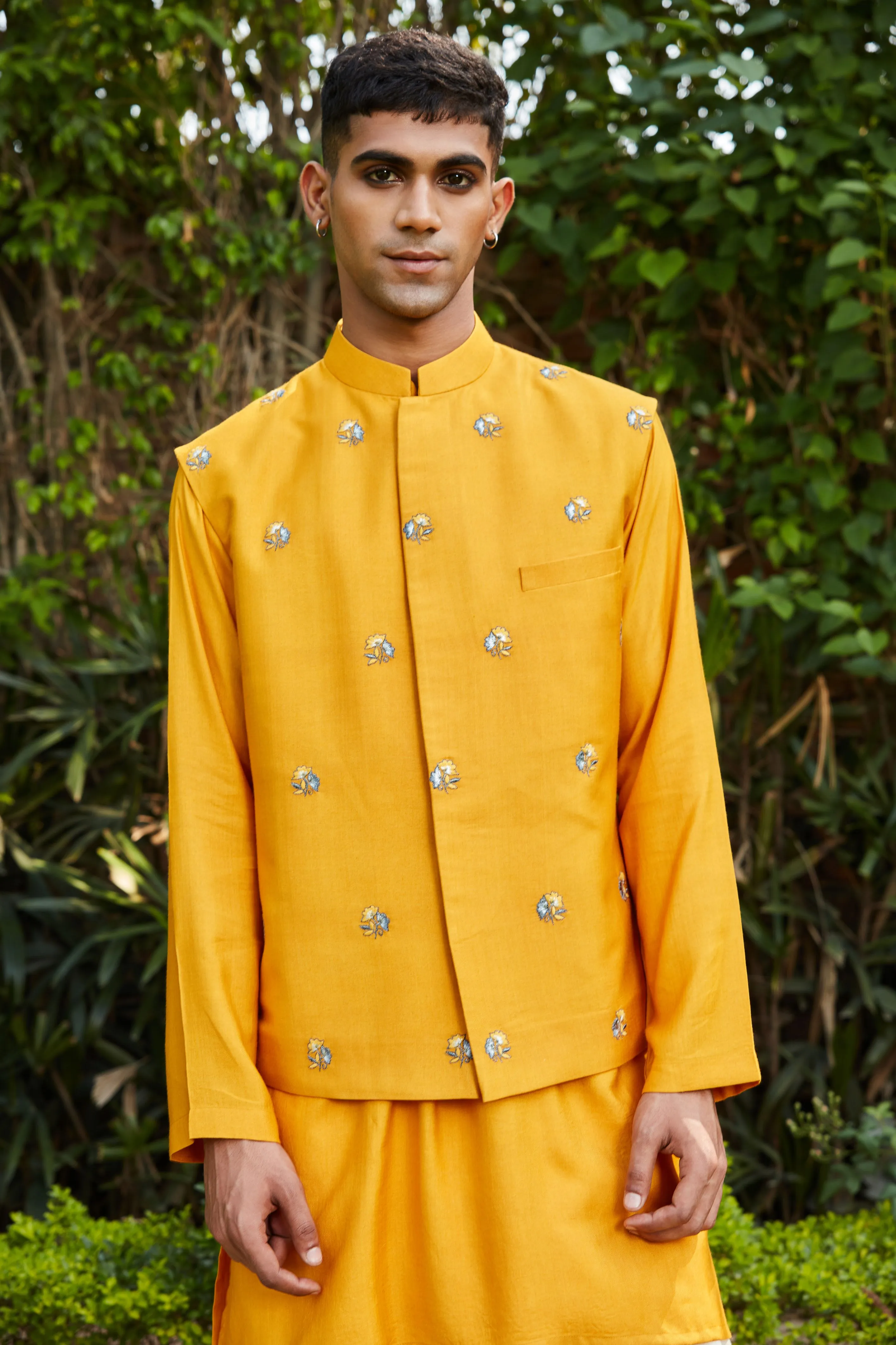Numair Nehru Jacket with Kurta and Pants Set