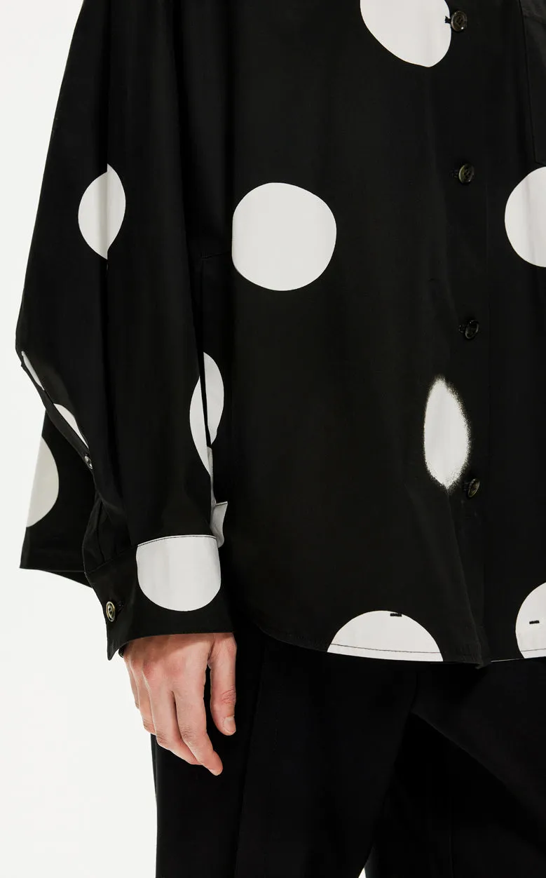 Shirt / JNBY Polka Dot Loose Fit  H-shape Shirt(100% cotton)
