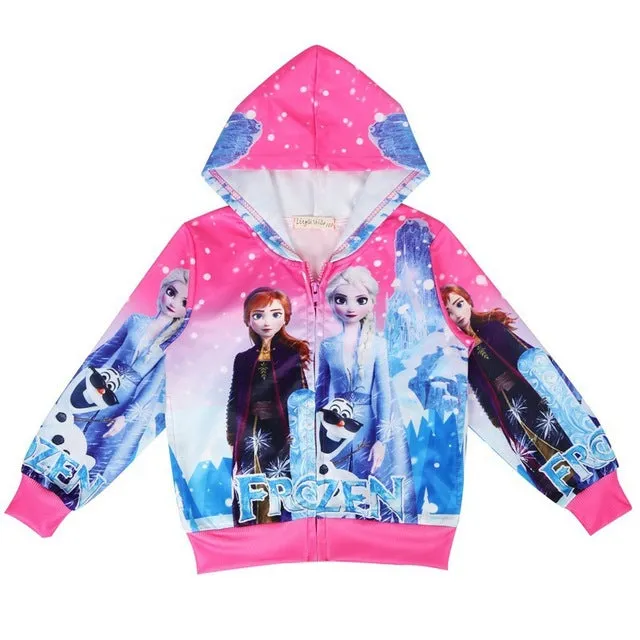 Snow Queen 2 Autumn Girls Elsa Anna Princess Coat